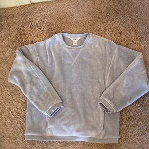 Athleta girl 14 crew neck sweatshirt fleece soft blue